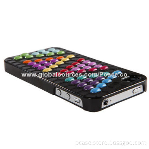 DIY Mobile Phone Case for iPhone, Grid Pattern with Peas for Your Options
